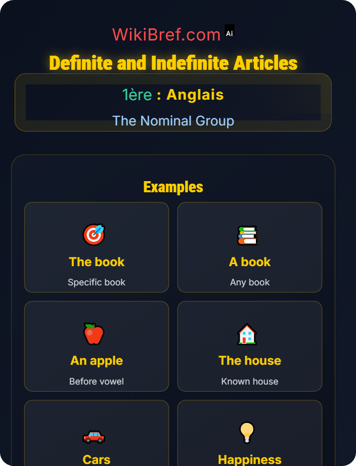 Definite and indefinite articles Determiners and Quantifiers