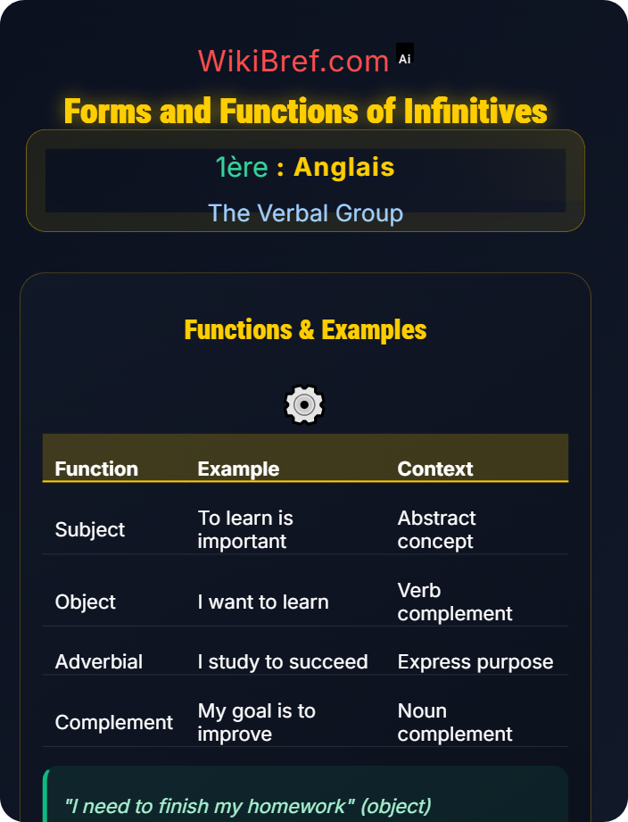 Forms and functions of infinitives Infinitives and Gerunds