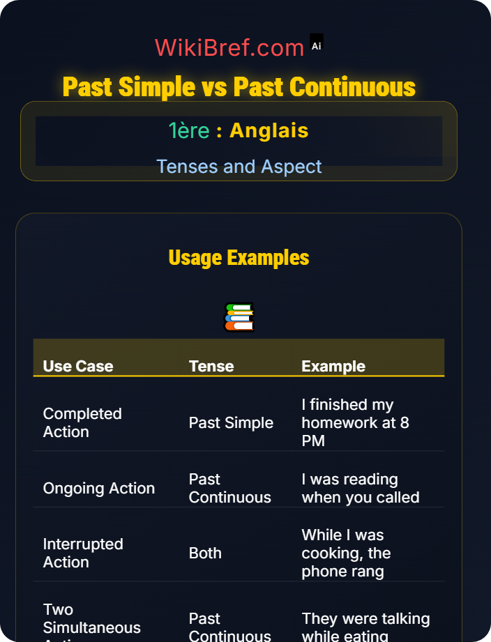 Past simple vs past continuous Simple and Continuous Forms
