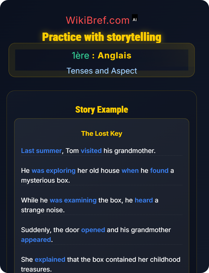 Practice with storytelling Simple and Continuous Forms
