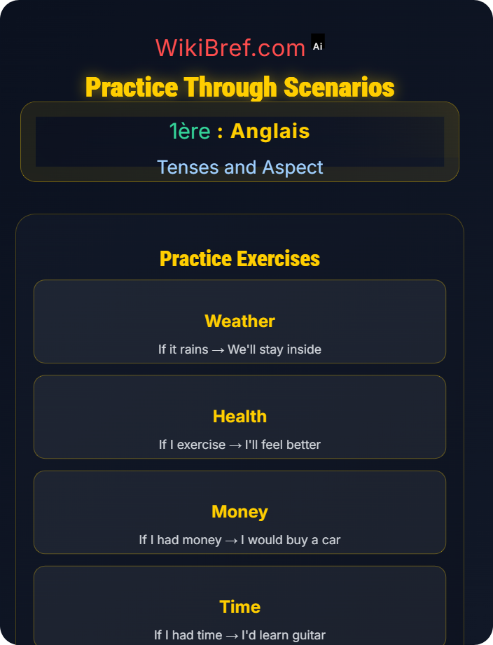 Practice through scenarios Future and Conditional Forms