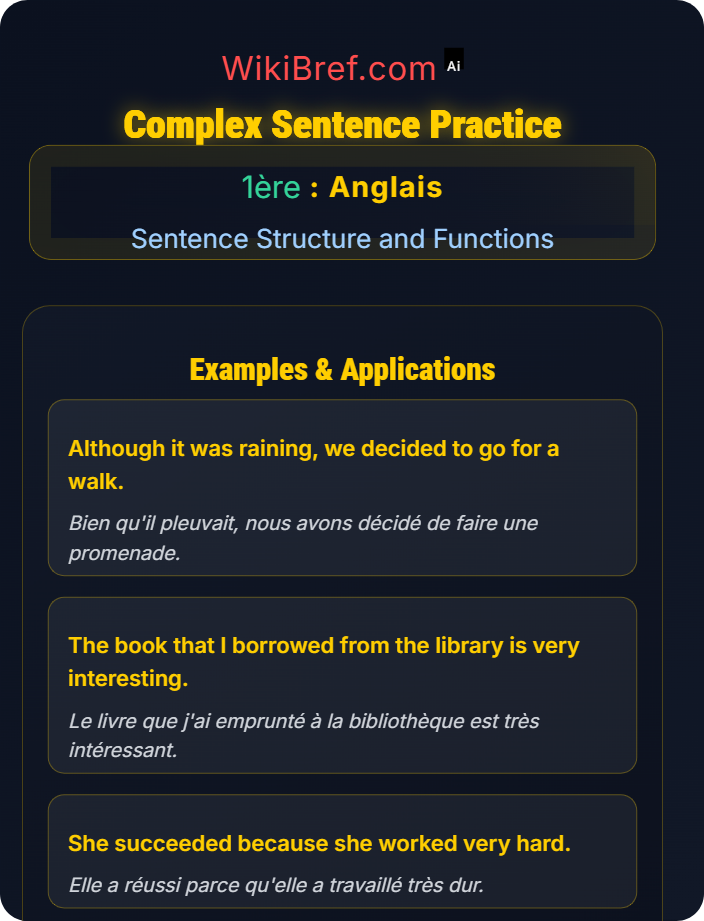 Complex sentence practice Relative and Subordinate Clauses