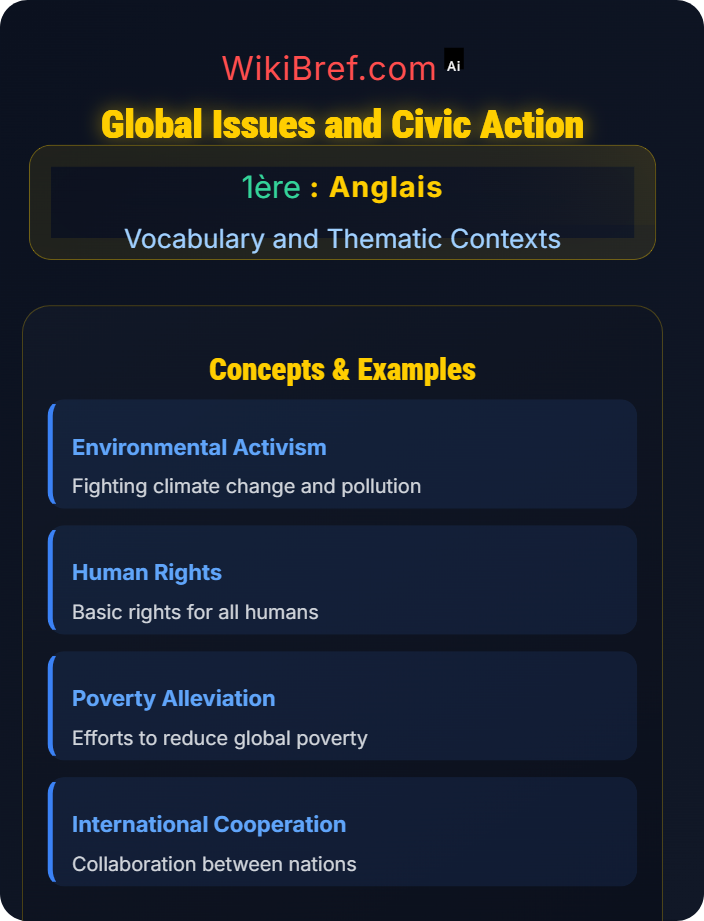 Global issues and civic action Society and Citizenship