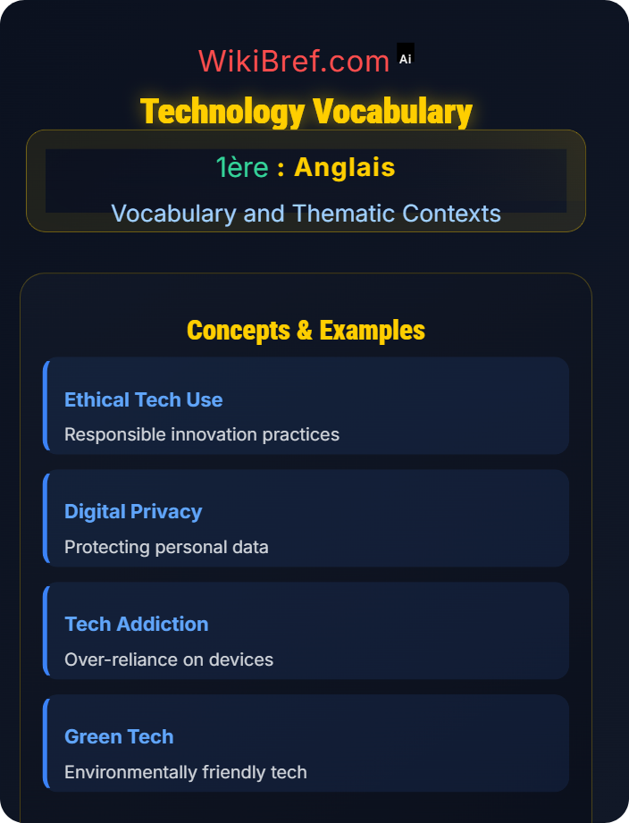 Technology vocabulary Innovation and Responsibility