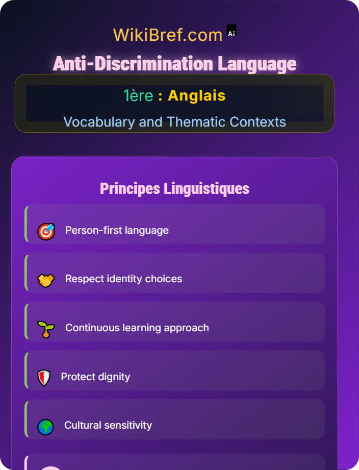 Anti-discrimination language Diversity and Inclusion