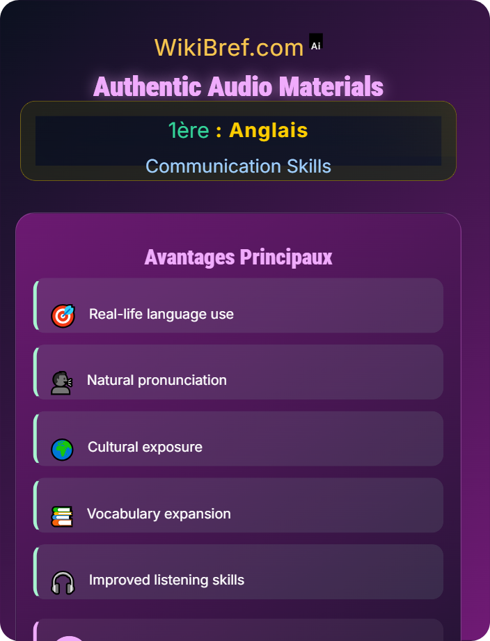 Authentic audio materials Listening Comprehension