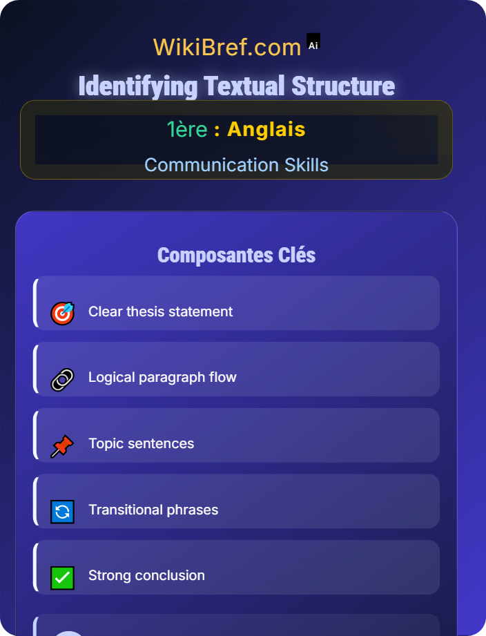 Identifying textual structure Reading Comprehension