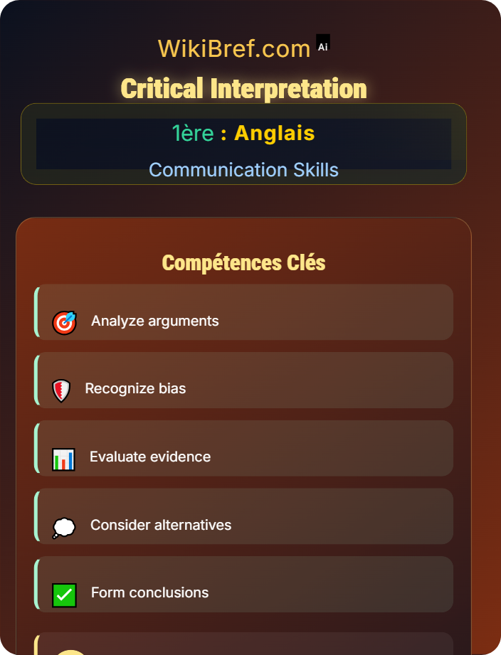 Critical interpretation Reading Comprehension