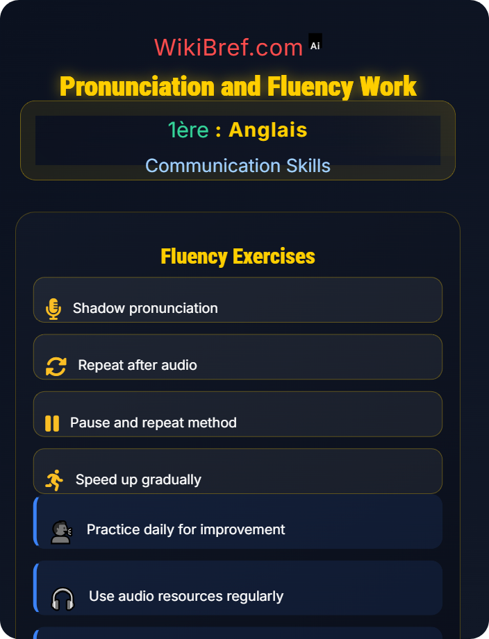 Pronunciation and fluency work Oral Production and Interaction