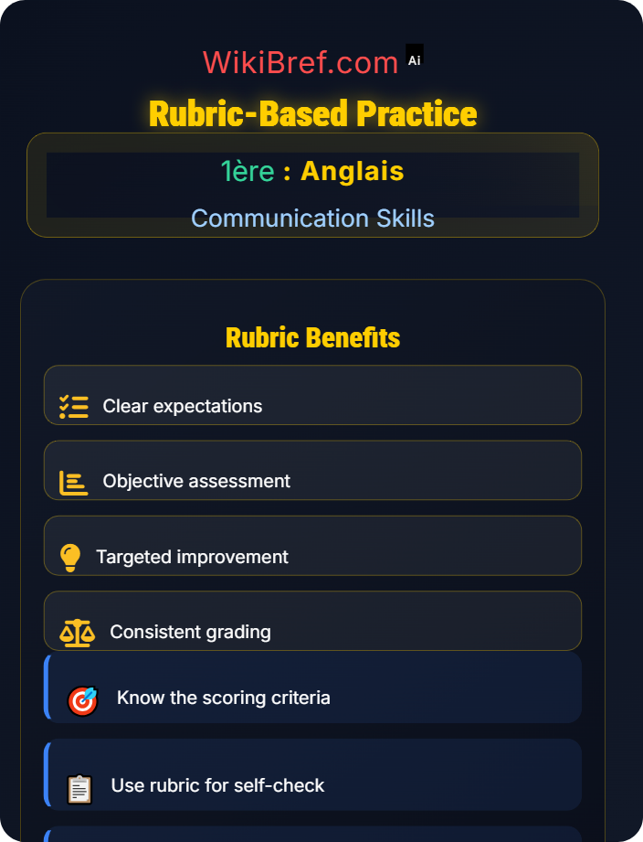 Rubric-based practice Written Production