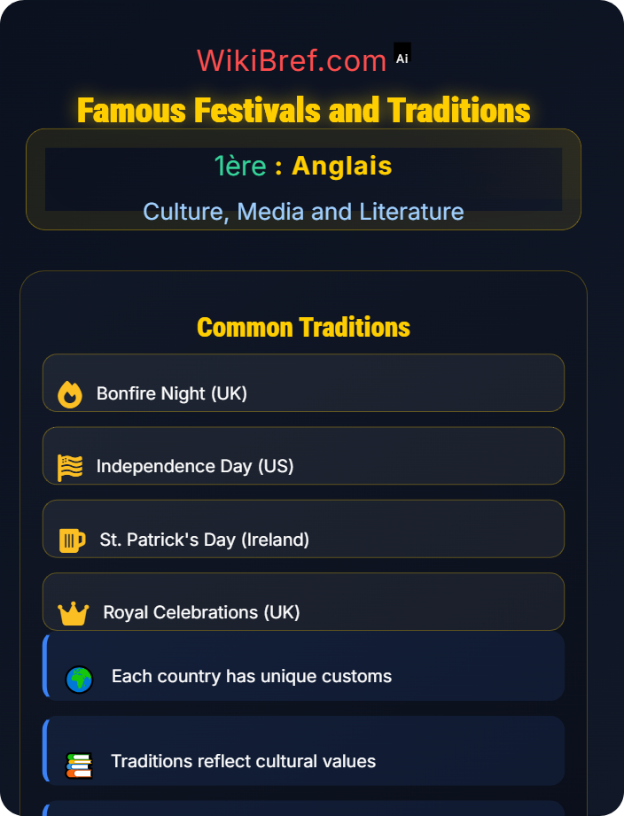 Famous festivals and traditions Cultural Studies in the English-Speaking World