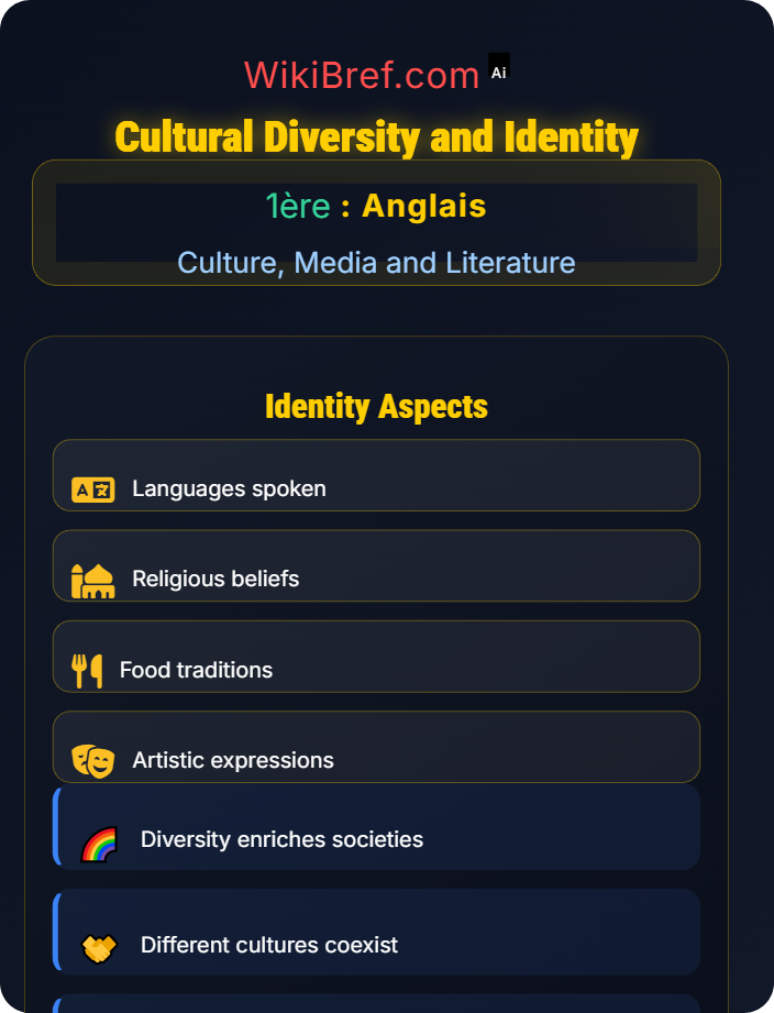 Cultural diversity and identity Cultural Studies in the English-Speaking World