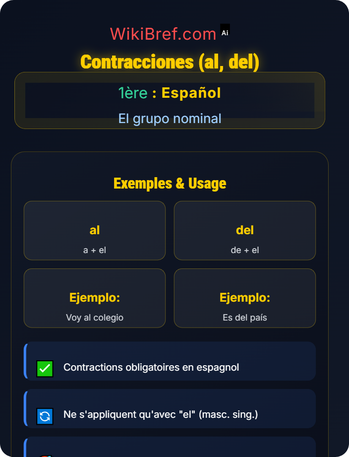 Contracciones (al, del) Los artículos