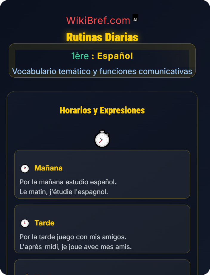 Rutinas diarias Vida diaria y cultura