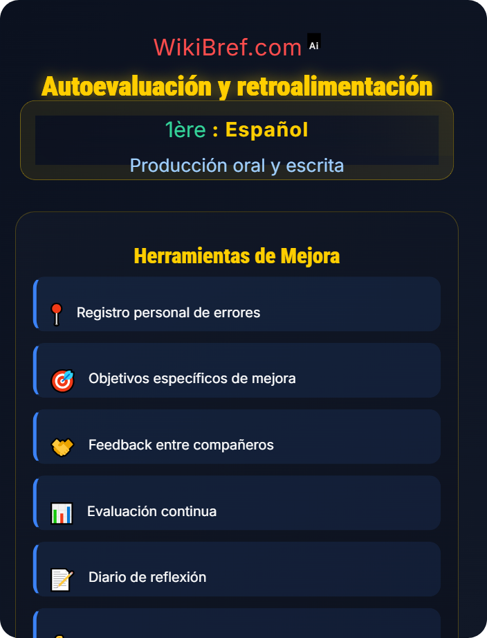 Autoevaluación y retroalimentación Producción oral