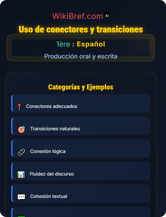 Uso de conectores y transiciones Producción escrita
