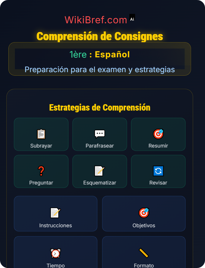 Comprensión de consignes Estrategias para el bac