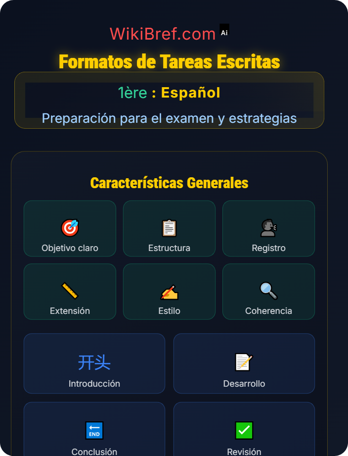 Formatos de tareas escritas Estrategias para el bac