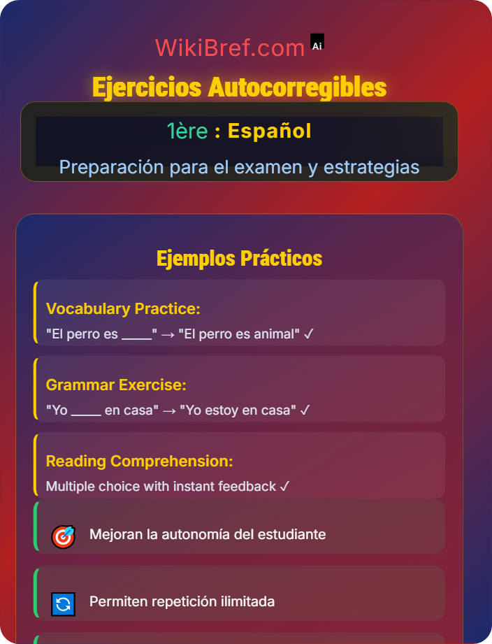 Ejercicios autocorregibles Prácticas y simulacros