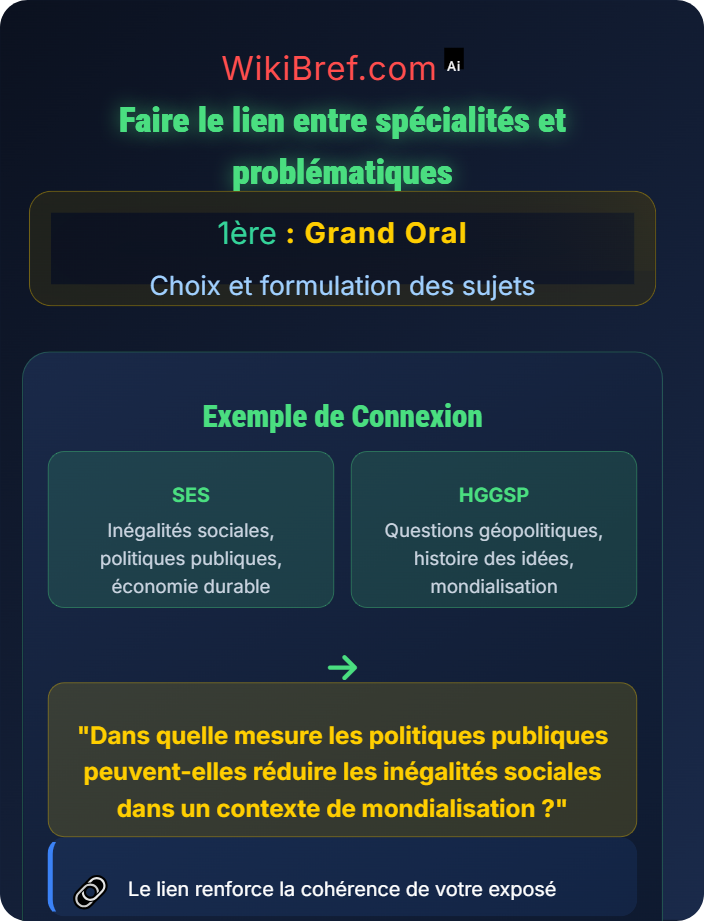 Faire le lien entre spécialités et problématiques Recherche et sélection des questions