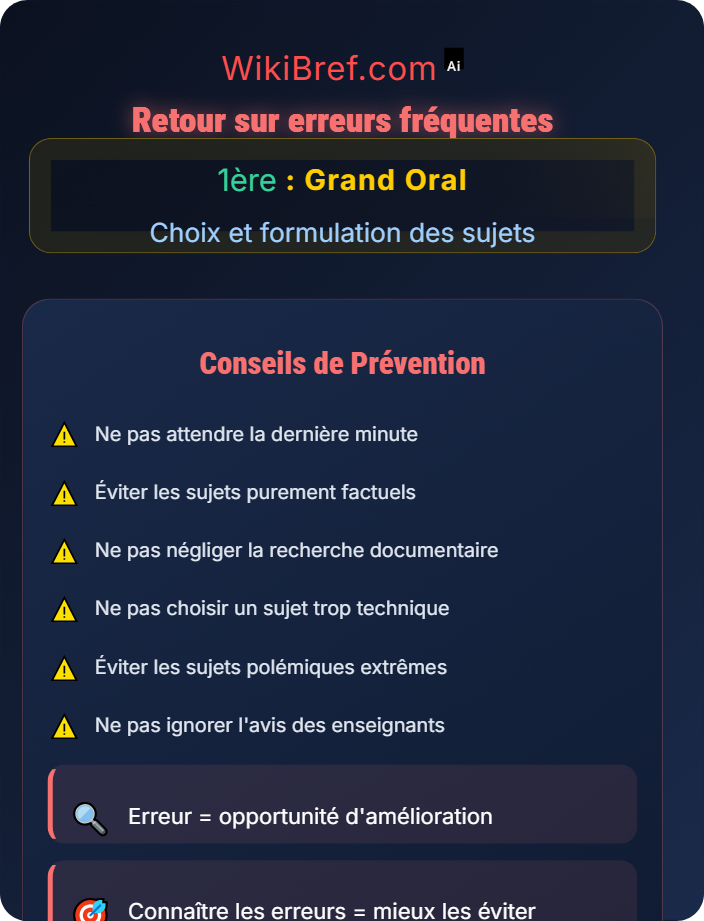 Retour sur erreurs fréquentes Recherche et sélection des questions