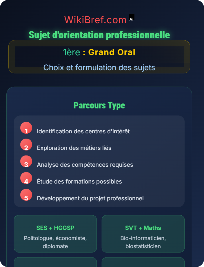 Sujet d’orientation professionnelle Exemples de sujets et analyse
