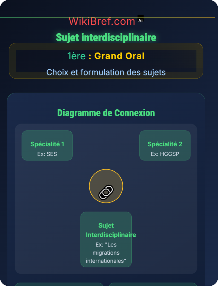 Sujet interdisciplinaire Exemples de sujets et analyse