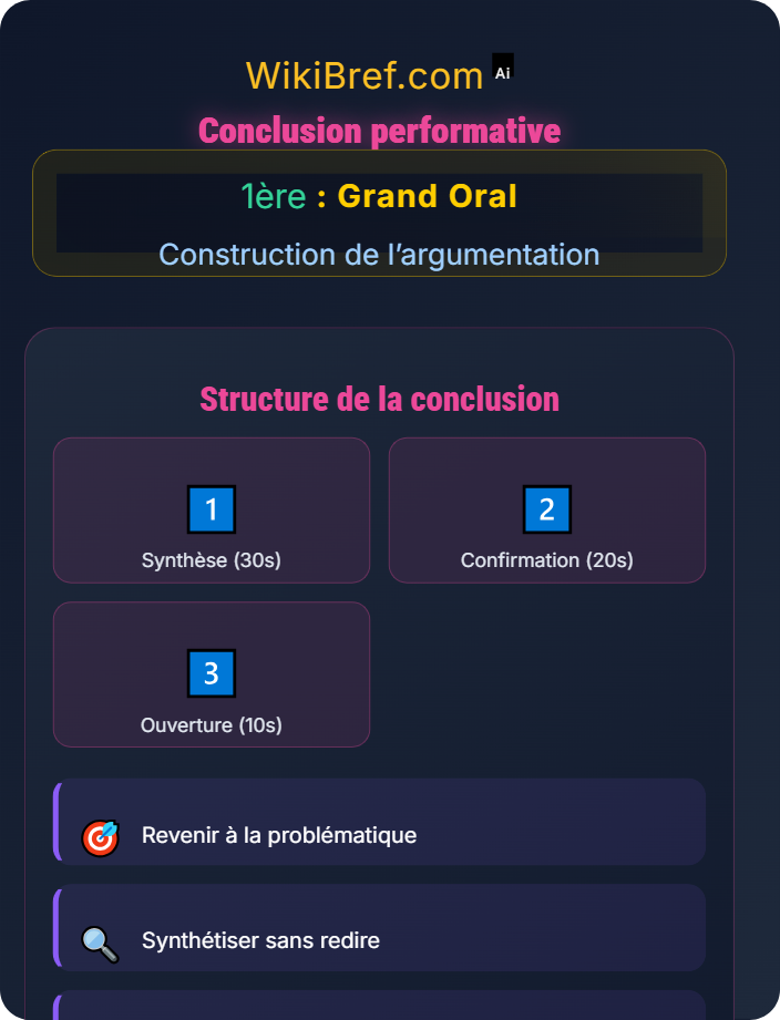 Conclusion performative Organisation logique du discours