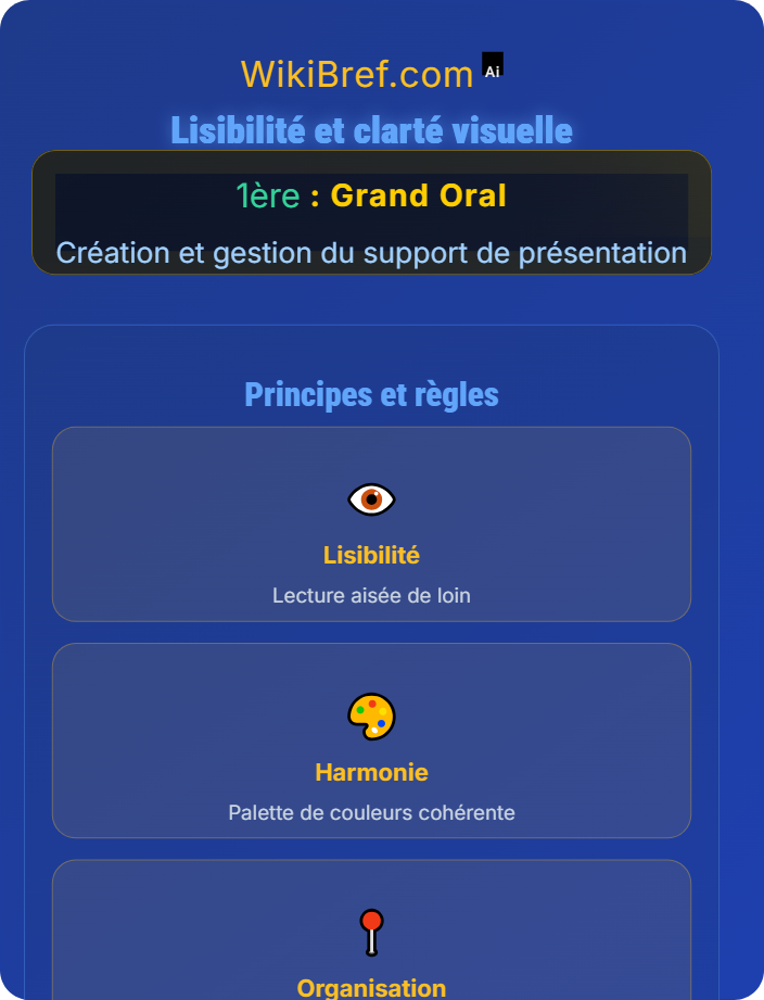 Lisibilité et clarté visuelle Contenu pertinent du support