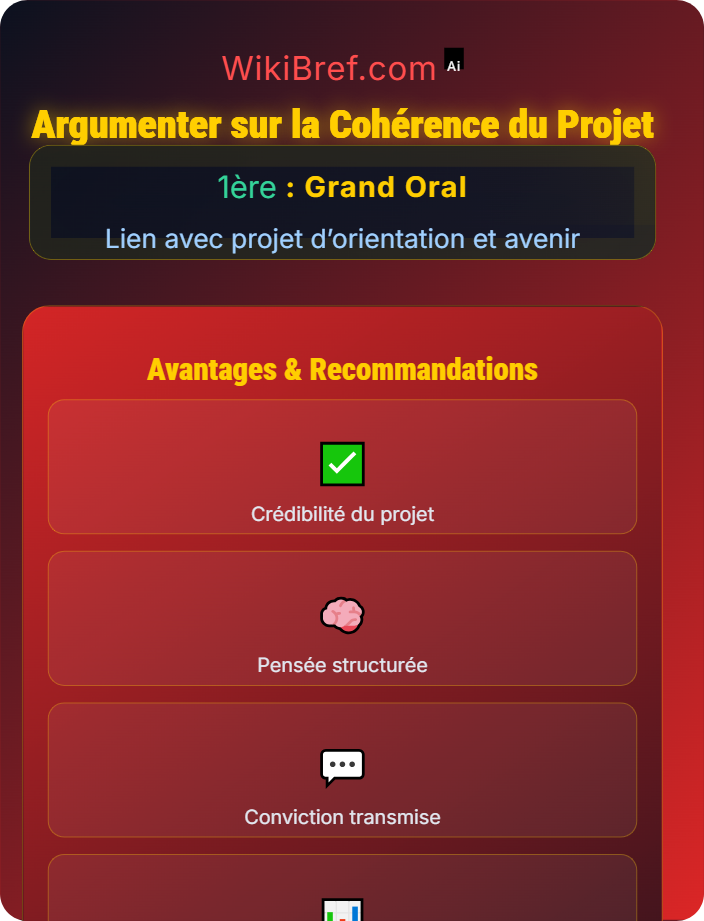 Argumenter sur la cohérence du projet Présentation du projet professionnel