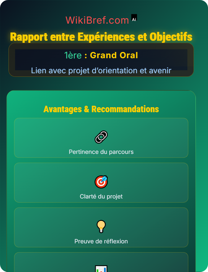 Rapport entre expériences et objectifs Présentation des activités et expériences