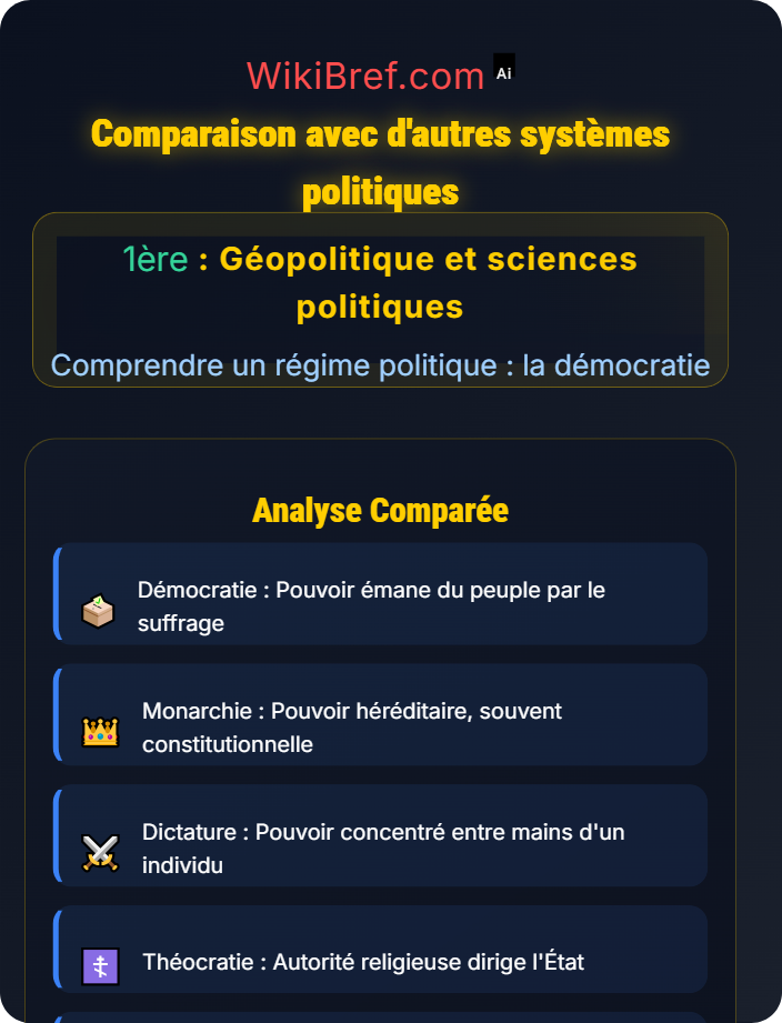 Comparaison avec d’autres systèmes politiques Fondements de la démocratie