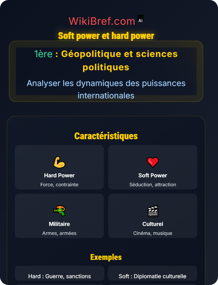 Soft power et hard power Concepts de puissance