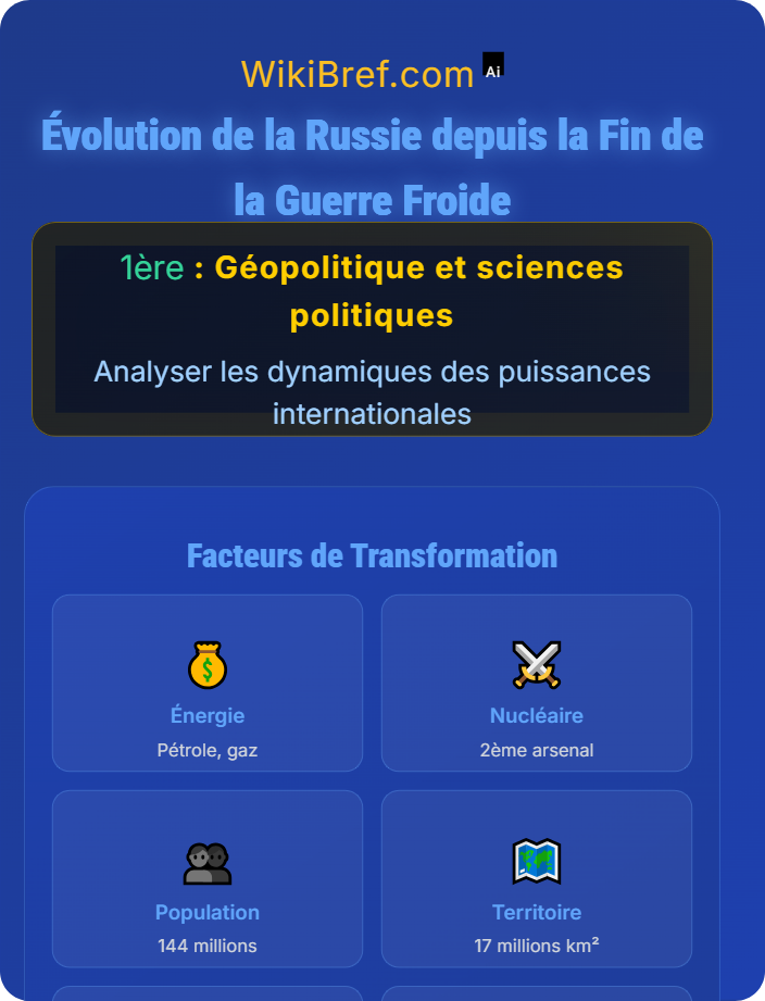 Évolution de la Russie depuis la fin de la guerre froide Histoire et mutations des grandes puissances