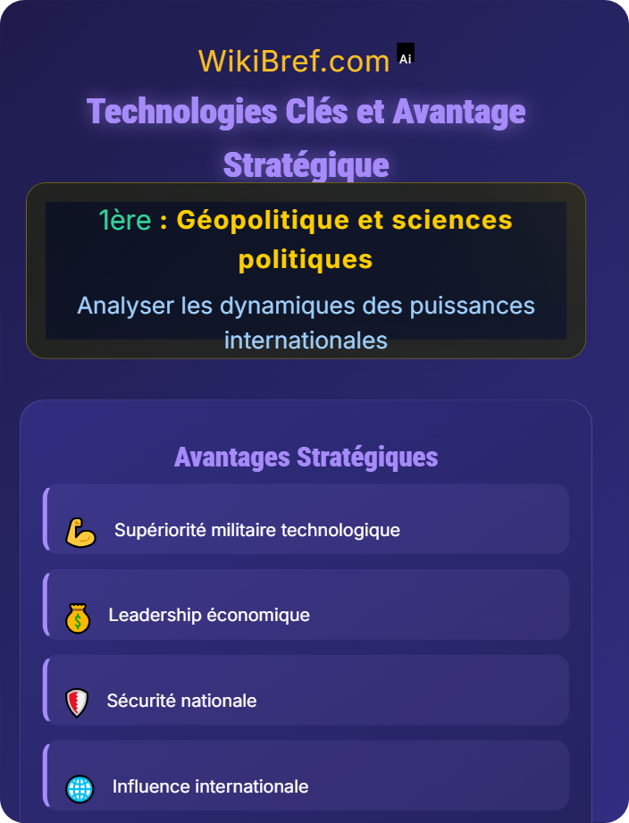 Technologies clés et avantage stratégique Puissance, innovation et géoéconomie