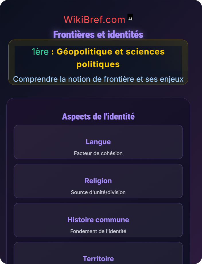 Frontières et identités Conflits et coopérations autour des frontières