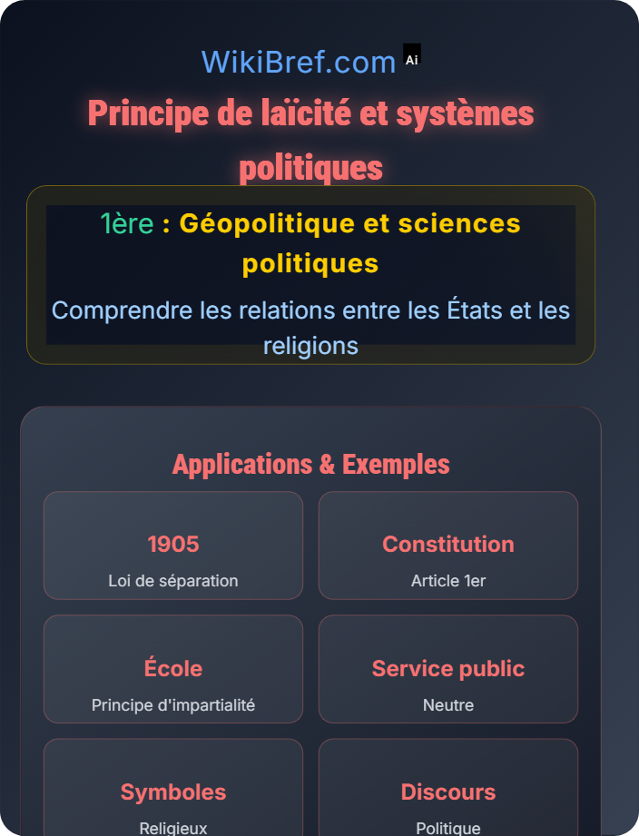 Principe de laïcité et systèmes politiques Laïcité et États modernes