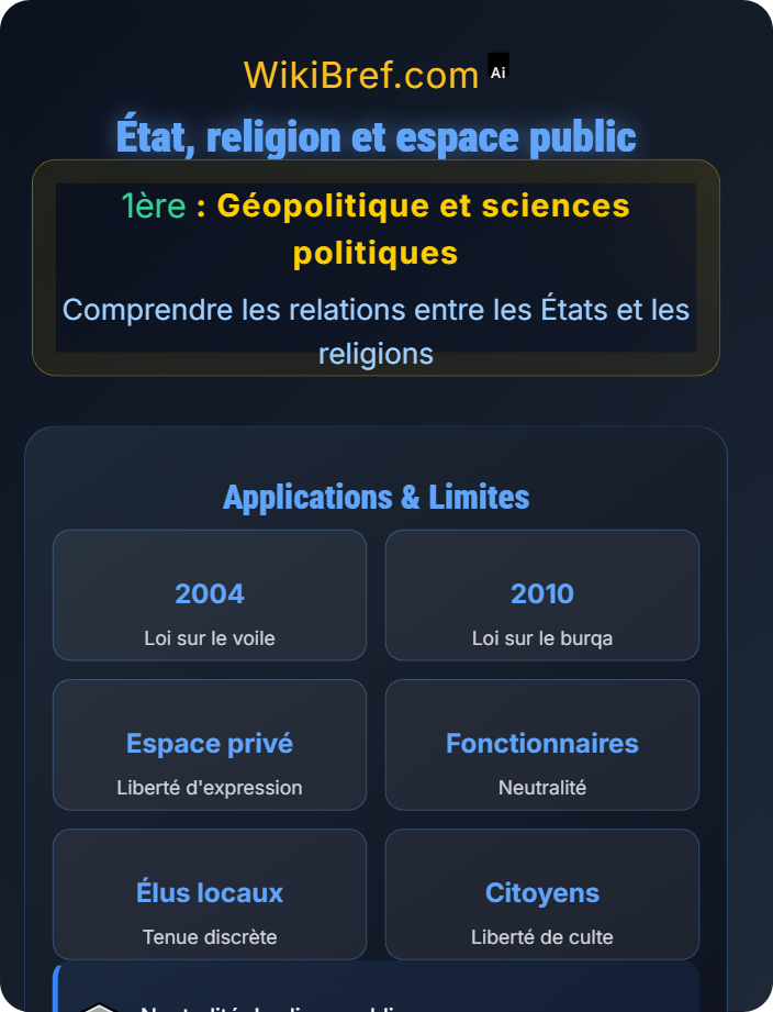 État, religion et espace public Laïcité et États modernes