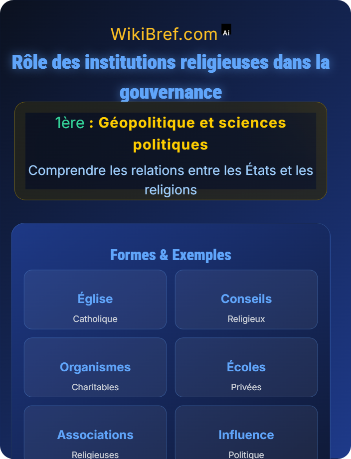 Rôle des institutions religieuses dans la gouvernance Religion, politique et sociétés