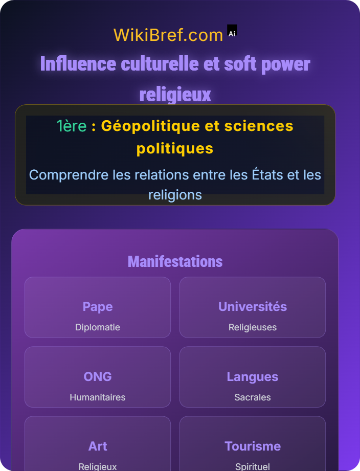 Influence culturelle et soft power religieux Religion, politique et sociétés