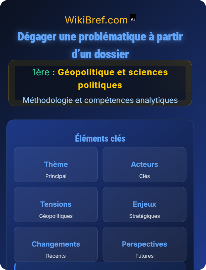 Dégager une problématique à partir d’un dossier Analyse de documents géopolitiques