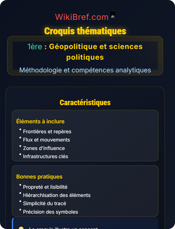 Croquis thématiques Réalisation et interprétation de cartes