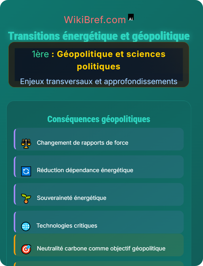 Transitions énergétique et géopolitique Environnement et politique