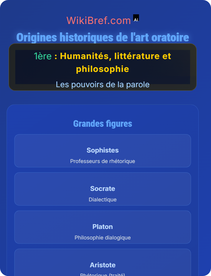 Origines historiques de l’art oratoire L’art de la parole