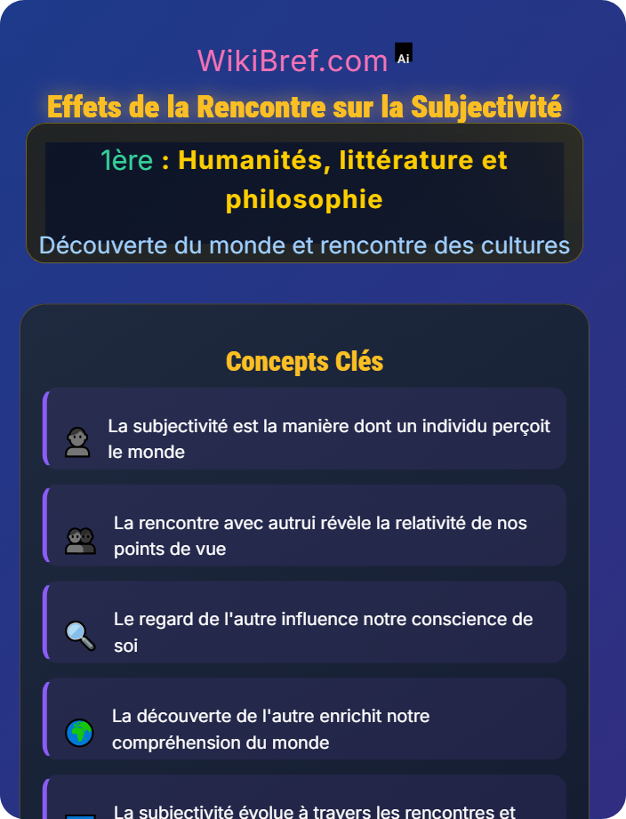 Effets de la rencontre sur la subjectivité La découverte de l’autre