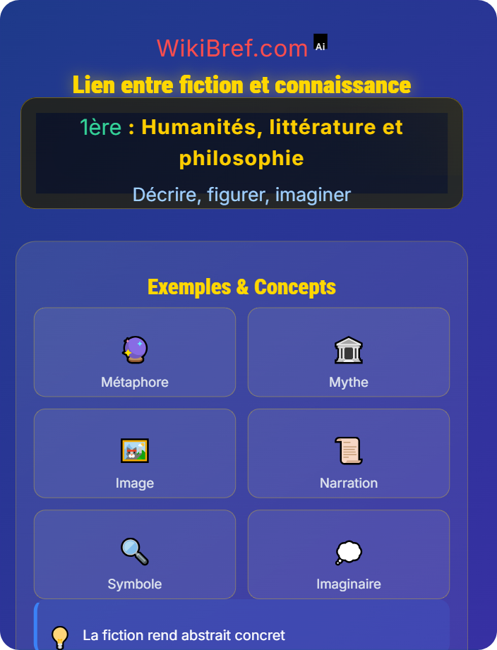Lien entre fiction et connaissance L’imagination et le savoir