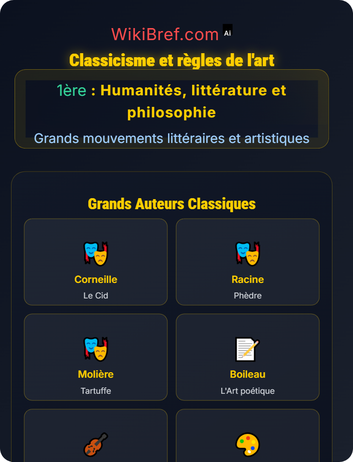 Classicisme et règles de l’art Comprendre les mouvements littéraires