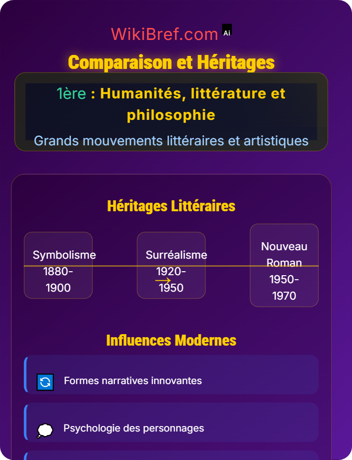 Comparaison et héritages Courants du XXᵉ siècle