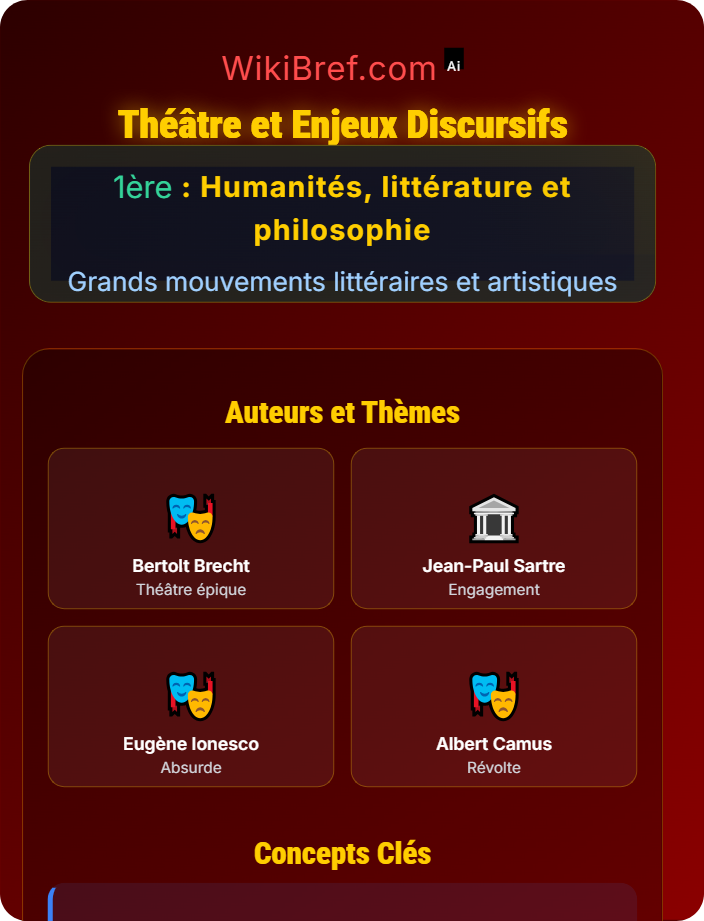Théâtre et enjeux discursifs Arts visuels et littéraires : interactions