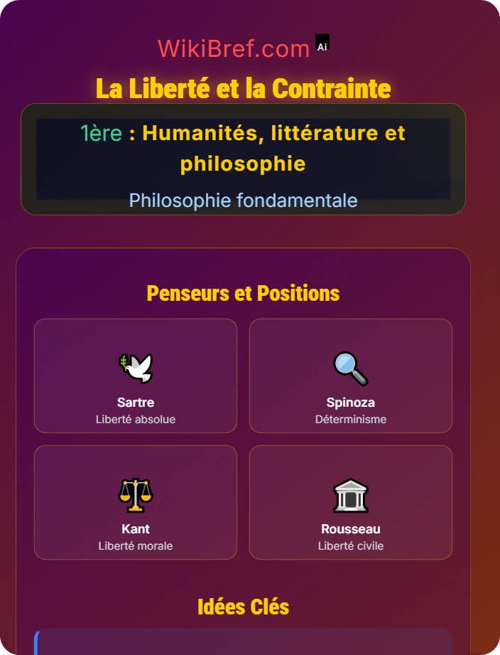 La liberté et la contrainte Thèmes philosophiques majeurs
